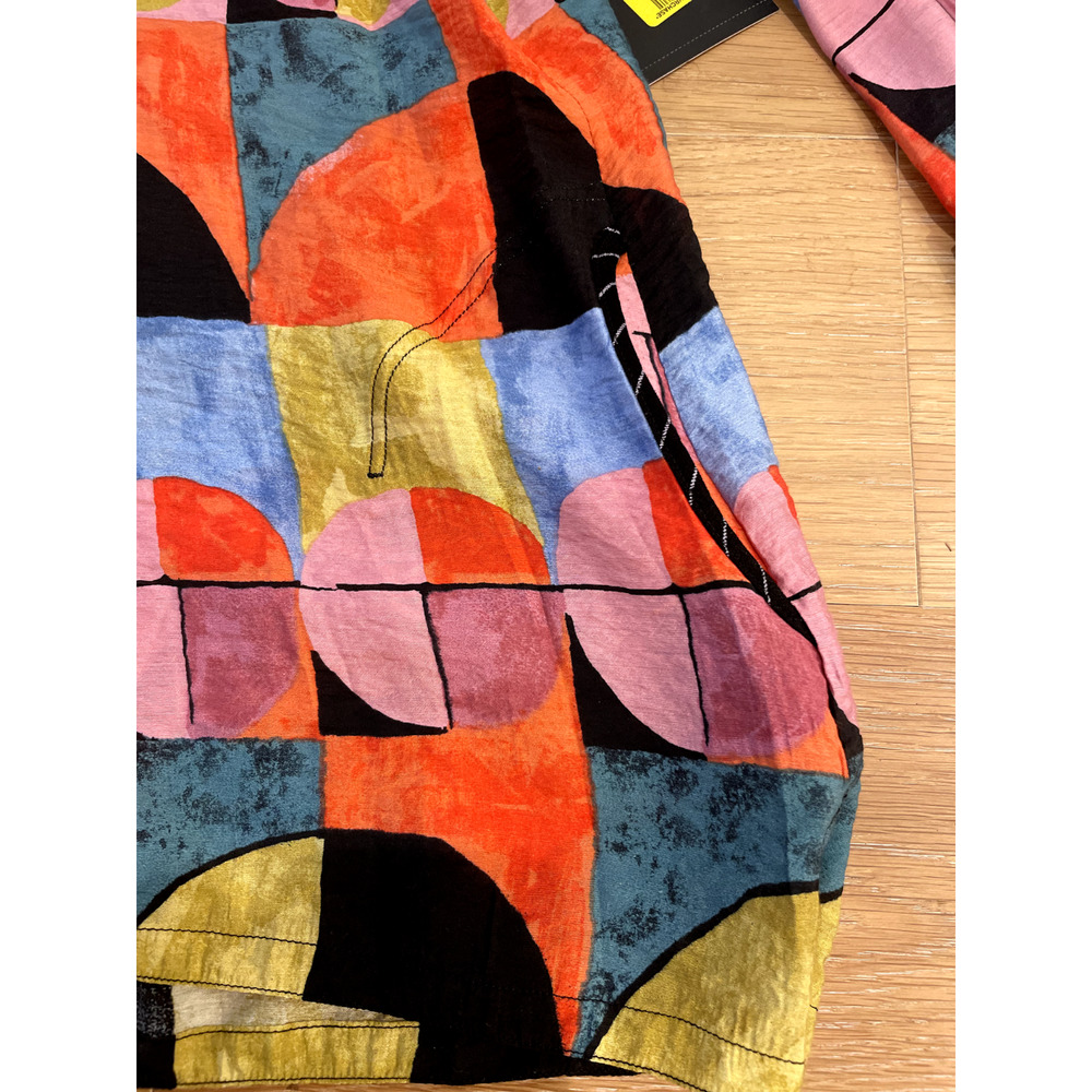 John Mark Colorful Geometric Button-Up Blouse - image 5